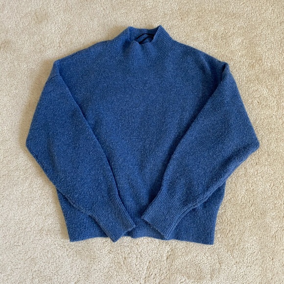 H&M Sweaters - H&M Oversized Blue Mock neck Sweater S